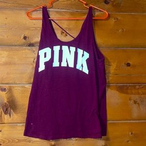 PINK cross back tank